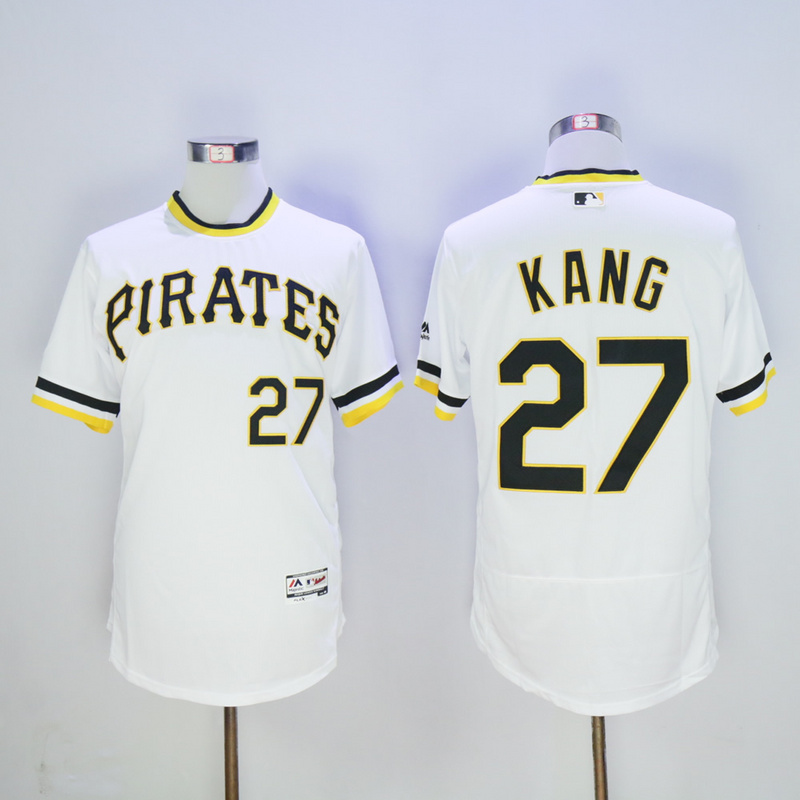 Men Pittsburgh Pirates 27 Kang White Throwback Elite MLB Jerseys